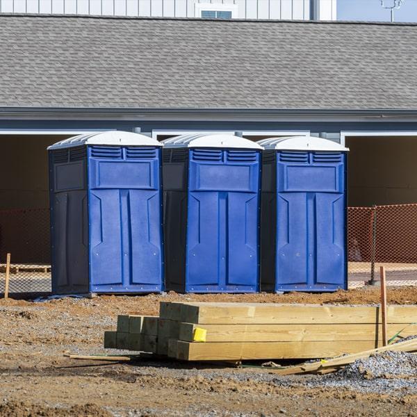 Heavy-duty construction site porta potty in Fall River, Massachusetts